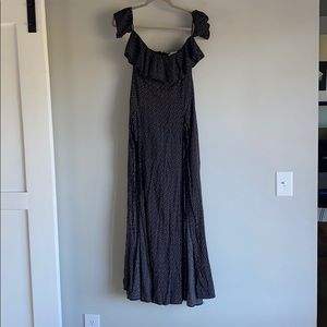 Off the shoulder maxi romper